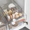mDesign Stackable Kitchen Storage Bin Box with Pull-Out Drawer - Clear